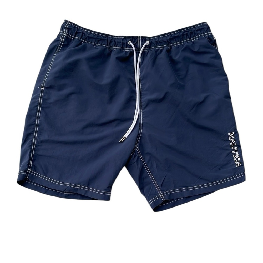 NAUTICA MENS QUICK DRY BLUE SWIM SHORTS INSIDE POCKET SIZE XL